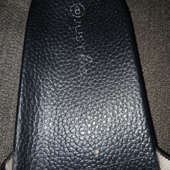 Just Fab Slip on Sandals Black with white stripes size 8 - Picture 3 of 3